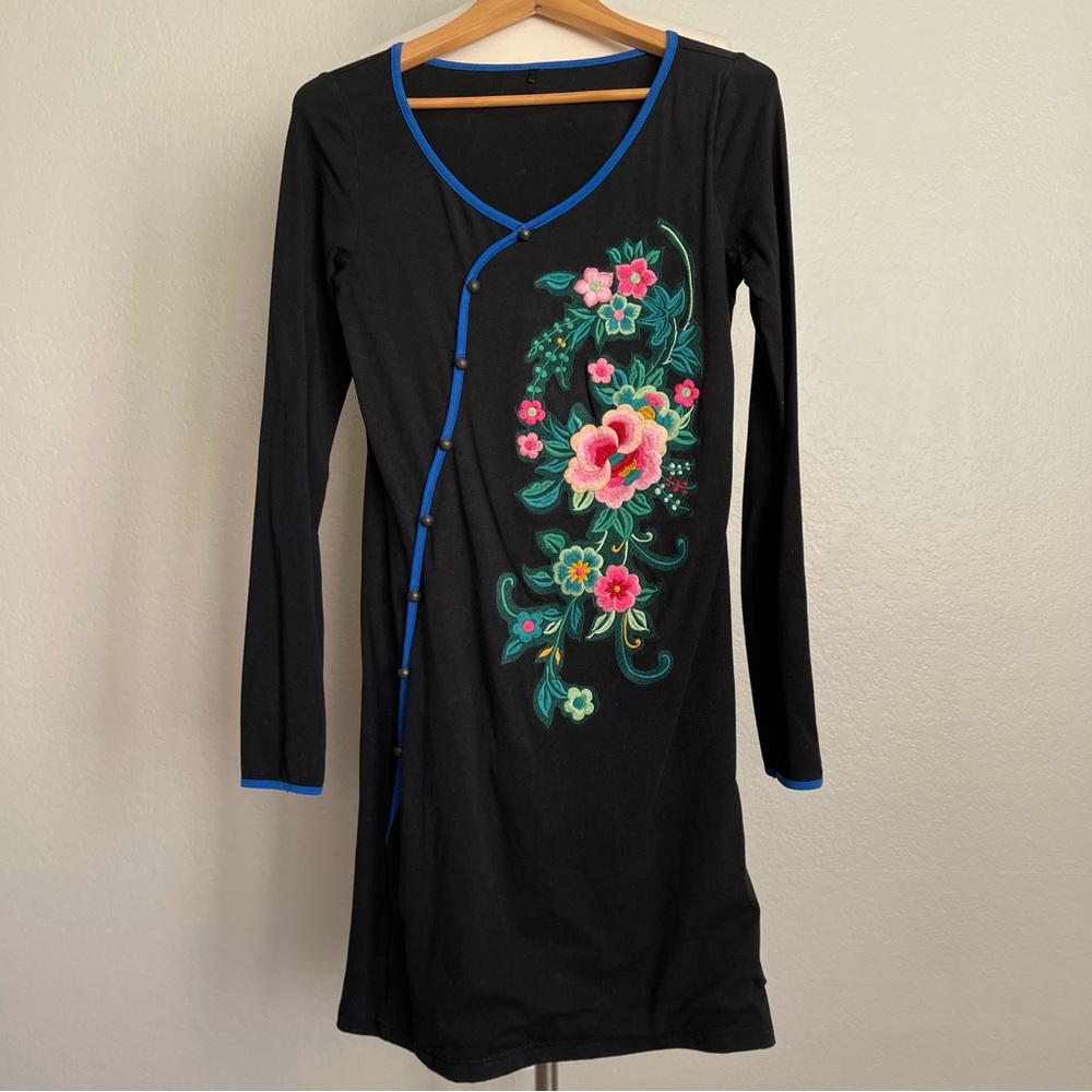 Size XS/S Artka embroidery Knit Chinese Dress Cheongsam Qipao | Traditional Chin
